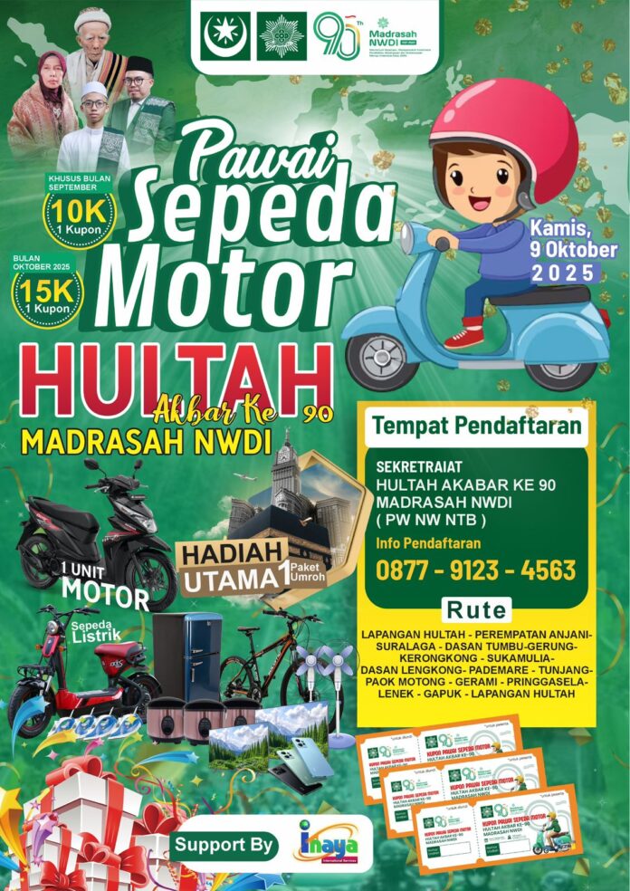 Hultah Akbar Madrasah NWDI 2025 di Anjani Hadirkan Fun Bike, Maraton, dan Hadiah Umroh